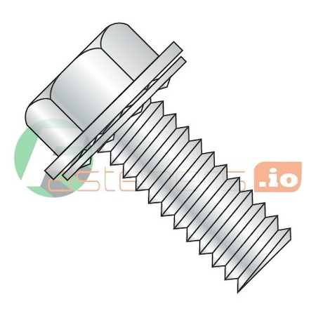 #10-32 Hex Head Cap Screw, Zinc Plated Steel, 1/2 In L, 5000 PK